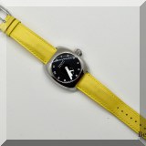J110. Pasquale Bruni watch with yellow leather band. - $325
